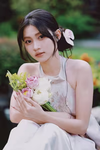 VGU No.35: Serene Beauty of a Young Woman with a Dreamy Bouquet-5