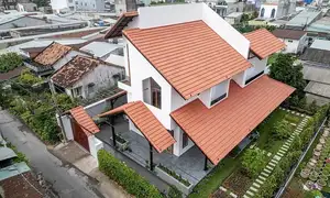 Explore Modern Tiled Roof House: Traditional charm meets green living, ideal architecture for a peaceful retirement.-11