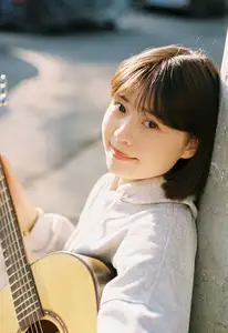 Discover Xin Yue's Captivating Youthful Charm with Guitar in the YiTuYu Vol.8587 Collection.-8