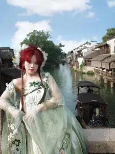 Bao Han Helia Transforms into a Fairy in Ancient Chinese Town: A Mesmerizing Hanfu Photoshoot-1