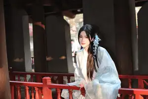 Discovering Traditional East Asian Beauty: Elegant Young Woman in Ancient Vietnamese Setting-0