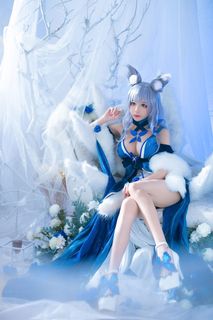Coser Tomoyo Azur Lane Shinano Dress Cosplay Captivates Elegant Fantasy Anime Waifu-8