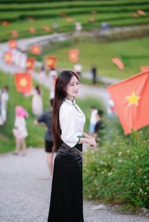 Vietnamese Cultural Beauty: Girl in Traditional Attire-1