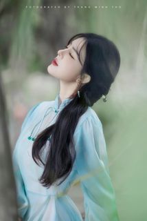 Captivating Traditional Portrait: Elegant Long-Legged Hot Girl in Dreamy Setting-3