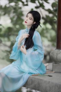 Captivating Traditional Portrait: Elegant Long-Legged Hot Girl in Dreamy Setting-14