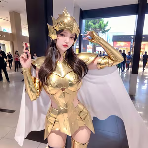 Discover the Golden Saintess: Majestic Beauty in Realistic Style - Saint Seiya-0