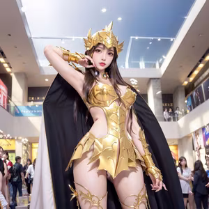 Discover the Golden Saintess: Majestic Beauty in Realistic Style - Saint Seiya-25
