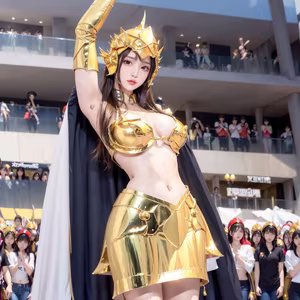 Discover the Golden Saintess: Majestic Beauty in Realistic Style - Saint Seiya-19