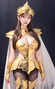 Discover the Golden Saintess: Majestic Beauty in Realistic Style - Saint Seiya-20