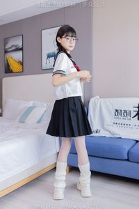 Chinese Model No.548 Nuomi: Fresh JK Uniform Style with Pile Socks and Sports Shoes by BoBoSocks-19