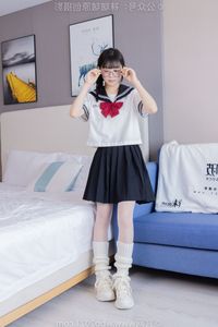 Chinese Model No.548 Nuomi: Fresh JK Uniform Style with Pile Socks and Sports Shoes by BoBoSocks-24
