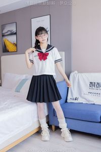 Chinese Model No.548 Nuomi: Fresh JK Uniform Style with Pile Socks and Sports Shoes by BoBoSocks-6