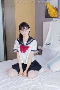 Chinese Model No.548 Nuomi: Fresh JK Uniform Style with Pile Socks and Sports Shoes by BoBoSocks-26