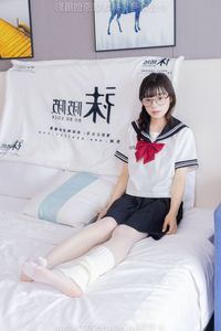 Chinese Model No.548 Nuomi: Fresh JK Uniform Style with Pile Socks and Sports Shoes by BoBoSocks-22