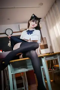 Coser Sakurai Ningning Transforms into JK Nekomimi Part02: Captivating Schoolgirl Charm-12