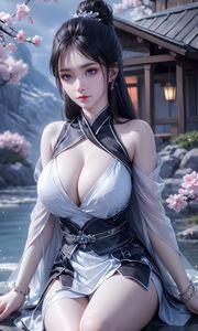 AI Generated Jian Lai Ruan Xiu Xiao Pa Cai: Cherry Blossom Serenity 0057-4341035951-5