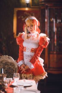 Coser Kanoko Chitanda as Nero Maid | Elegant Cosplay Portrait-2