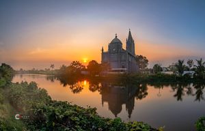 Majestic Ancient Church at Sunset: A Stunning Vietnamese Landscape-13