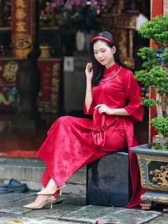 Graceful Vietnamese Woman in Traditional Ao Dai: A Portrait of Beauty-1