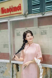 XVG No.26: Elegant Vietnamese Girl with a Charming Smile and White Orchids-13