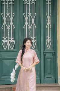XVG No.26: Elegant Vietnamese Girl with a Charming Smile and White Orchids-21