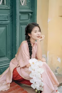 XVG No.26: Elegant Vietnamese Girl with a Charming Smile and White Orchids-10