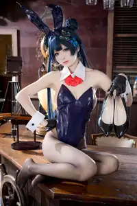 Coser Jiu Qi Miao Transforms into Ryūka Fisaki Bunny Girl: A Dazzling Blue Archive Cosplay-24