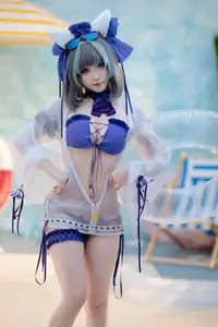 Coser Bangni Transforms into Alluring Swimsuit Cheshire on the Beach - (87P)-4