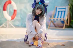 Coser Bangni Transforms into Alluring Swimsuit Cheshire on the Beach - (87P)-18