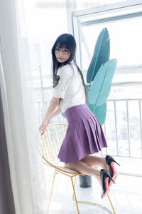 BoBoSocks No.538: Elegant Chinese Model in Mini Skirt, High Heels, and Crystal Socks-20