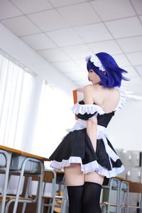 Coser G44 Bu Hui Shou Shang: Enchanting Maid Cosplay - Feng Yu Ling in Classroom-3