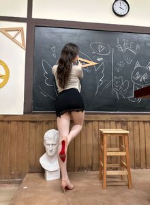 Keke Xiyyy: Charming Private Teacher in Classroom - Modern Elegance & Stylish Allure-12