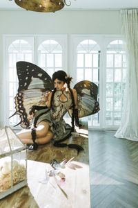 Discover Coser Chunmomo's Enchanting Dead Leaf Butterfly Cosplay: A Mystical Transformation.-15