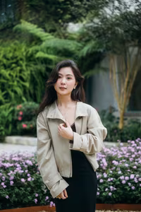 VGU No.66: Radiant Vietnamese Girl Blooms Amidst Dreamy Purple Flowers-6