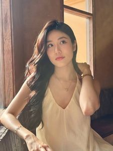 Natural Beauty: Serene Portrait of a Young Woman in Warm Sunlight-8