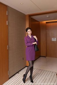 XiuRen No.10290 Xiao Dou Dou: Alluring Purple Office Style-8