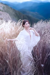 VGU No.99: Ethereal Beauty Amidst Whispering Pampas, Where Nature Embraces a Muse-4