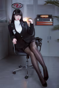 Blue Archive's Rion Tsukiduki Cosplay by Ban Ban Zi: Mysterious Charm and Professional Elegance-18