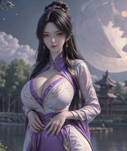 AI Generated: Enchanting Beauty Under Moonlight-8