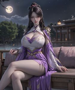 AI Generated: Enchanting Beauty Under Moonlight-14