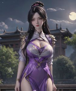 AI Generated: Enchanting Beauty Under Moonlight-2