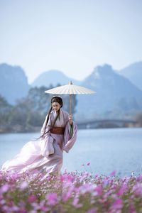 Ethereal Hanfu Beauty in Lavender Flower Field - YiTuYu Art Language Vol.8304: Serene Traditional Elegance.-20