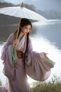Ethereal Hanfu Beauty in Lavender Flower Field - YiTuYu Art Language Vol.8304: Serene Traditional Elegance.-6