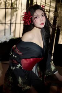 Artistic Portrait Japanese Woman in Traditional Kimono Asian Beauty-8