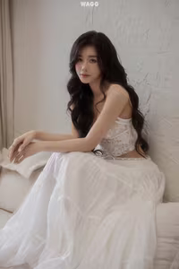XVG No.47: Ethereal Beauty of a Woman in White, Dreamy Allure Captured-6