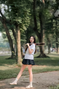 XVG No.30: Joyful Young Woman with Instrument: Endless Nature's Melody-14