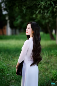 VGU No.43: Vietnamese Grace A Young Woman in Elegant White Ao Dai Bathed in Morning Sunlight-0