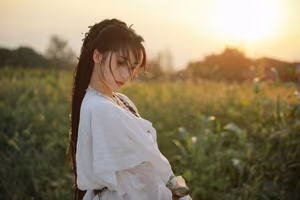 YiTuYu Vol.8273: Chun Yu – Ethereal Wuxia Beauty and Serene Warrior at Sunset-16