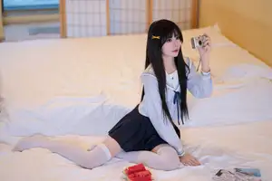 Charming Schoolgirl in Uniform: A Glimpse into Summer Reverie-39