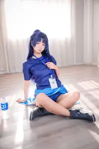 Discover the Alluring Charm of Coser Xi Huan Ai Li Ma in Yuuka's Gymnastics Outfit (56P)-11